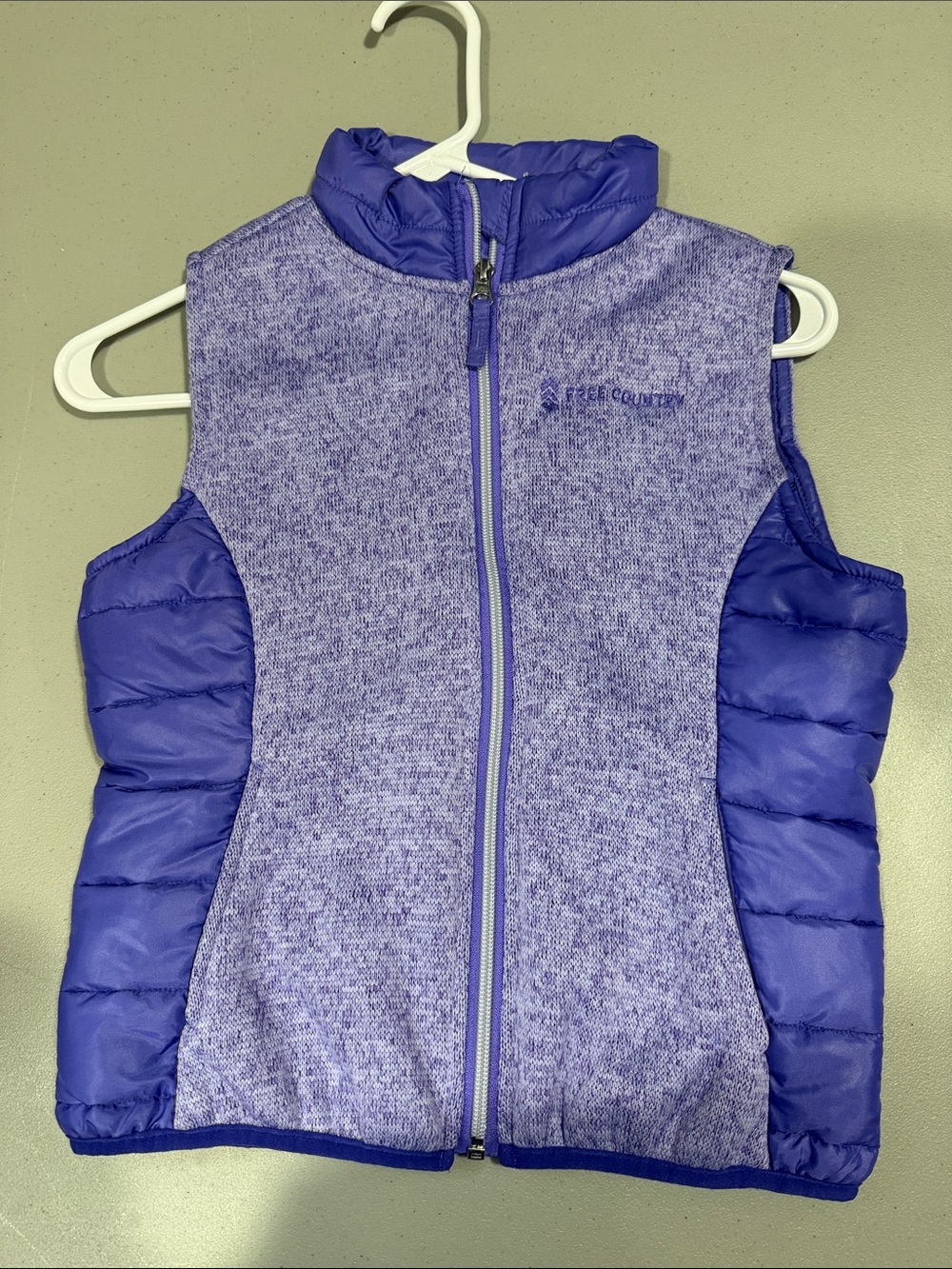 Free Country Violet Quilted & Knit Mixed-Media Vest